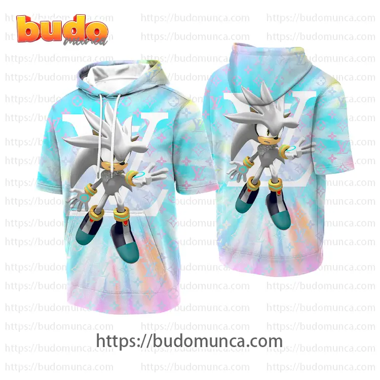 Louis vuitton and sonic the hedgehog v3 hooded short sleeve t-shirt gift uninque for kid man women